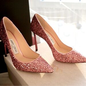 NWOT - Jimmy Choo Romy Pink Stiletto Heels Size 35.5 Authentic